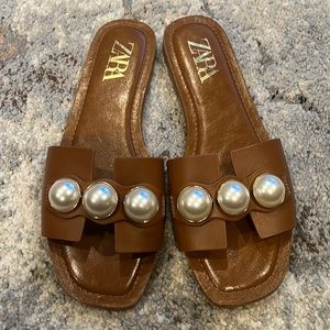 Zara pearl sandals